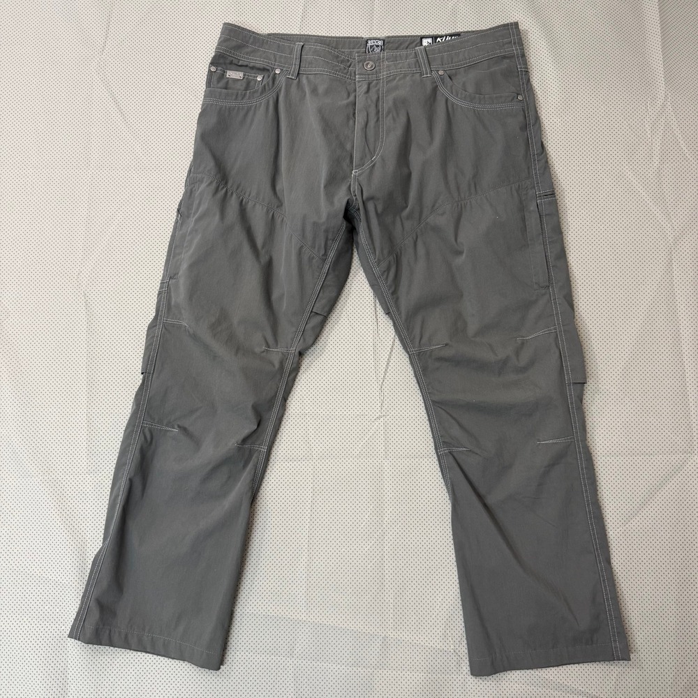 KUHL Radikl Pants Men 38X30 Charcoal Gray Gorpcore Stretch Mesh Hiking Utility